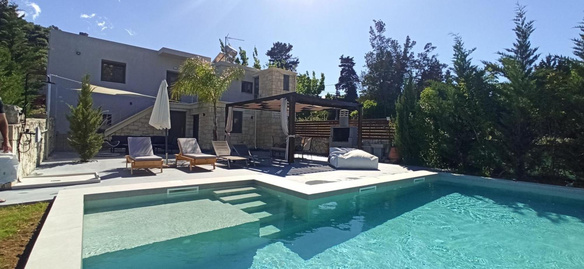 Renaissance Modern Stone House At Vryses - Private Pool Guest House Exterior photo