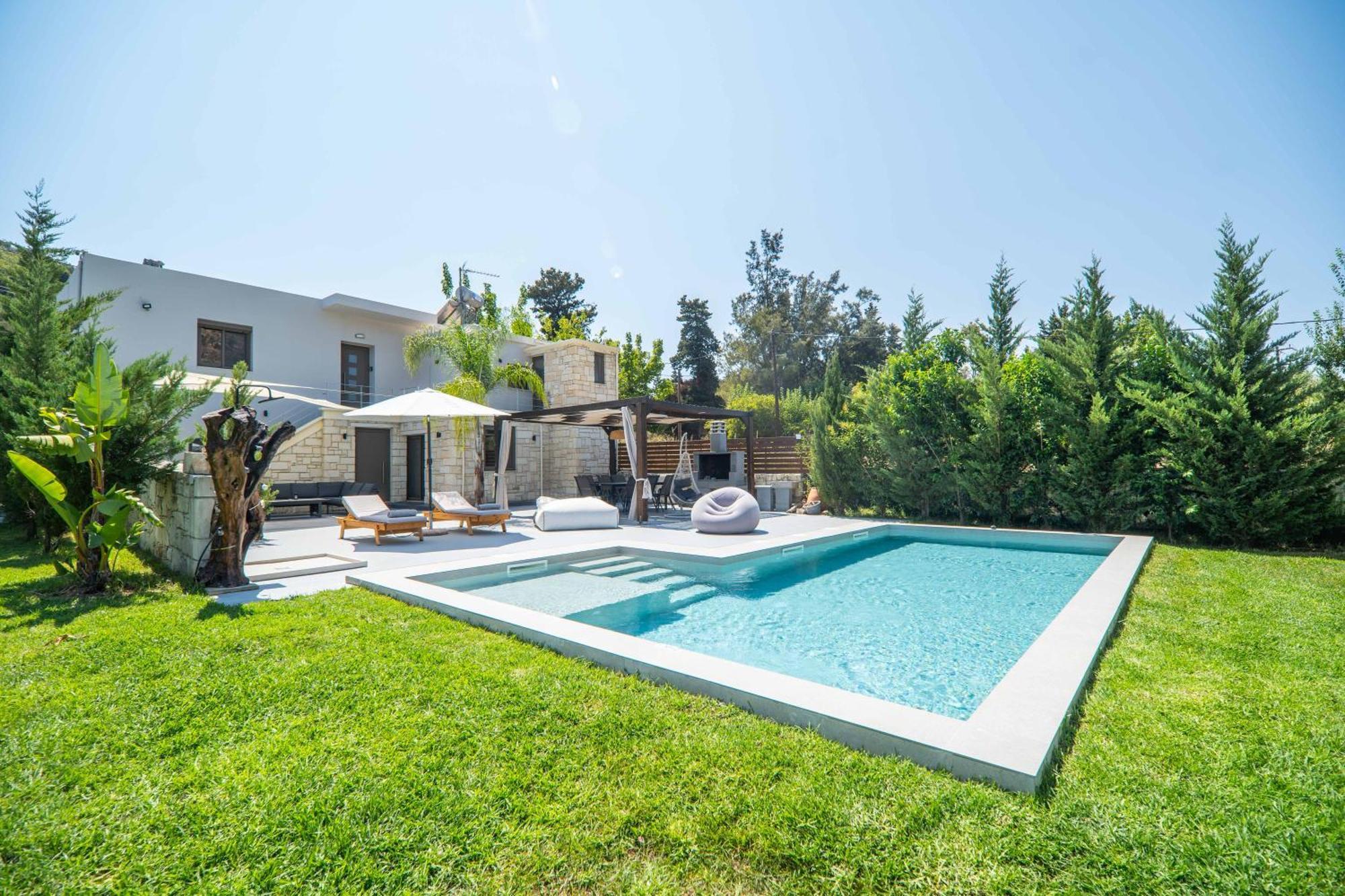 Renaissance Modern Stone House At Vryses - Private Pool Guest House Exterior photo